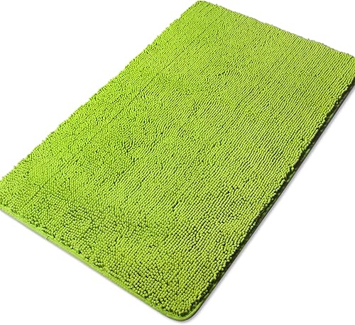 Miniatura 325 de Yeaban Alfombras de baño gris oscuro – Gruesas alfombras de baño de chenilla | Alfombras de baño absorbentes y lavables antideslizantes, alfombras