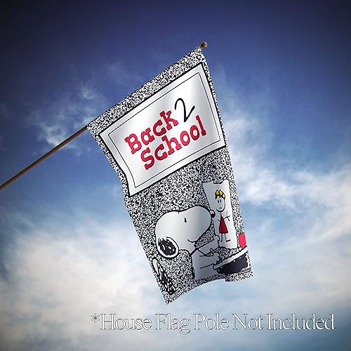 Miniatura 2 de Flagology. Com, PEANUTS®, PEANUTS® Back 2 School Composition Snoopy - Bandera de casa 28" x 40", con licencia oficial de PEANUTS®, regreso a clases
