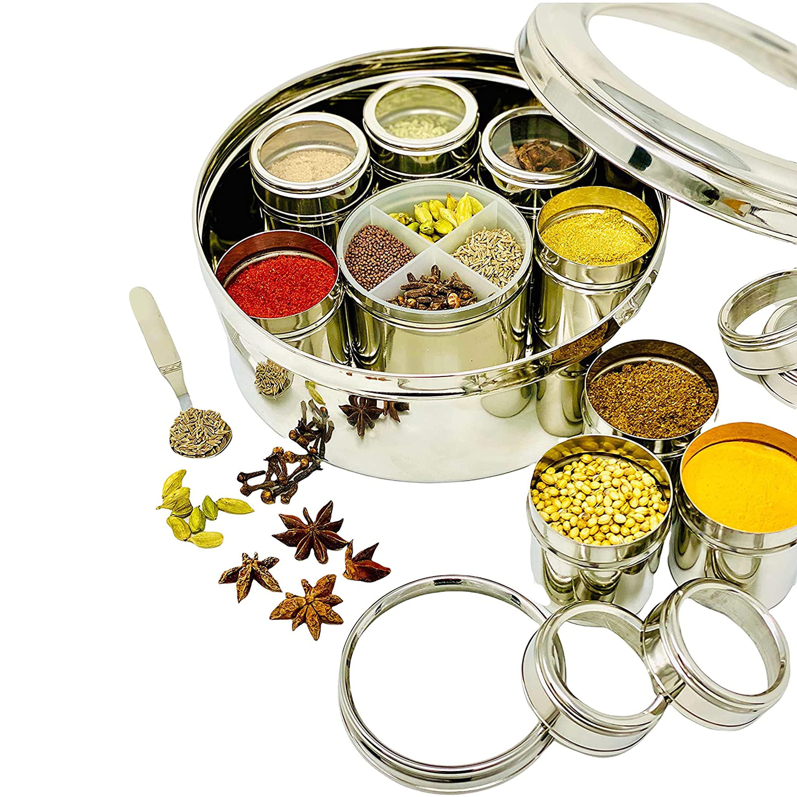 Buy The Three Sisters India Hand Crafted Stainless Steel Masala Dabba