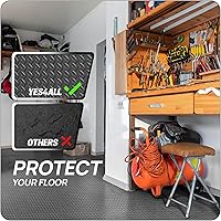 Vista 4 de Yes4All 24SQFT-120SQFT - Tapete de ejercicio de rompecabezas para gimnasio en casa, baldosas de espuma EVA entrelazadas con borde