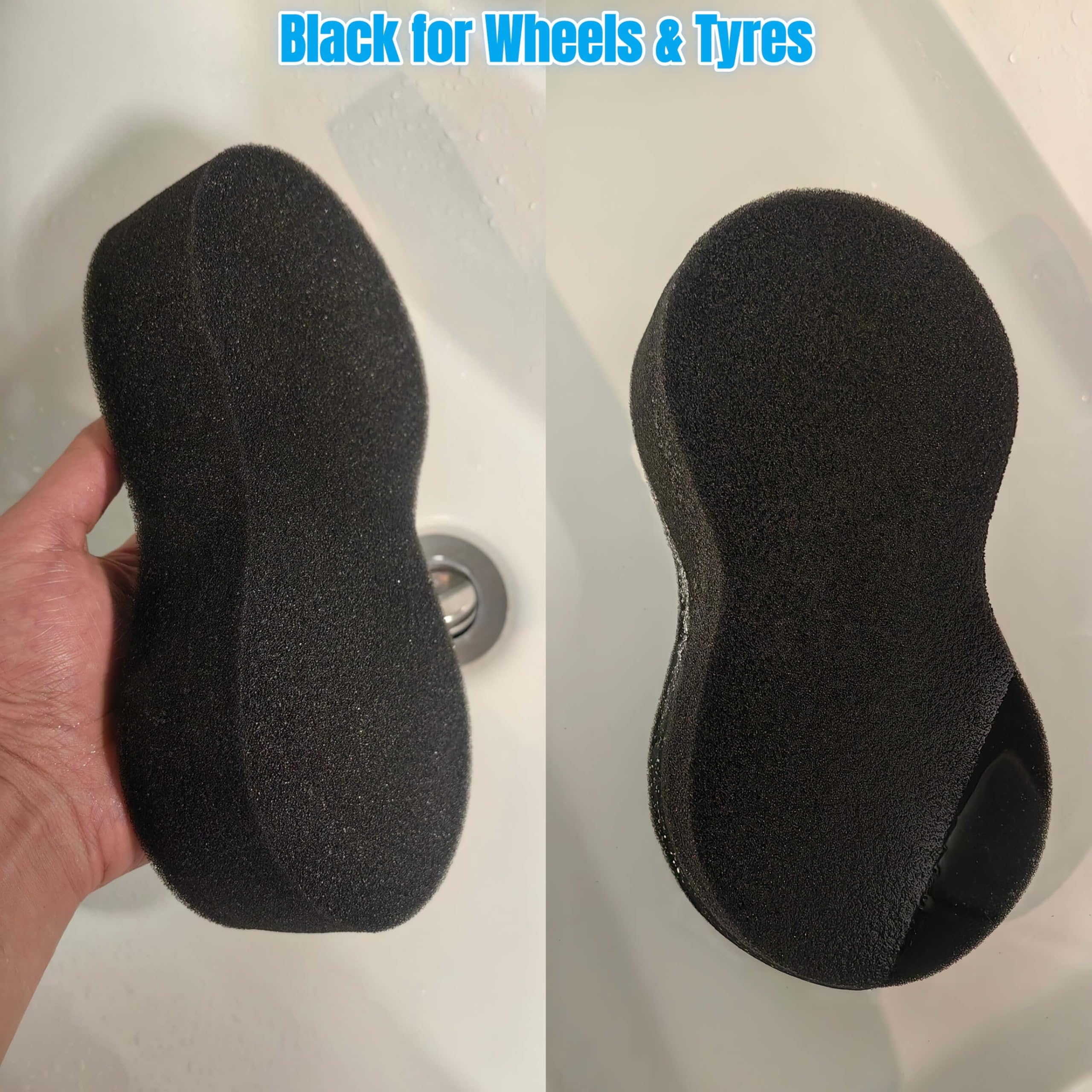 (5 Pack) Microfibre Car Cleaning Sponges & High-Density Car Sponges For Washing, Hygiene Colour-Coded, Non-Scratch, Multi-Use Big Sponge | Car Sponge For Inside, Wheels, Windscreens & Bodywork — view 9