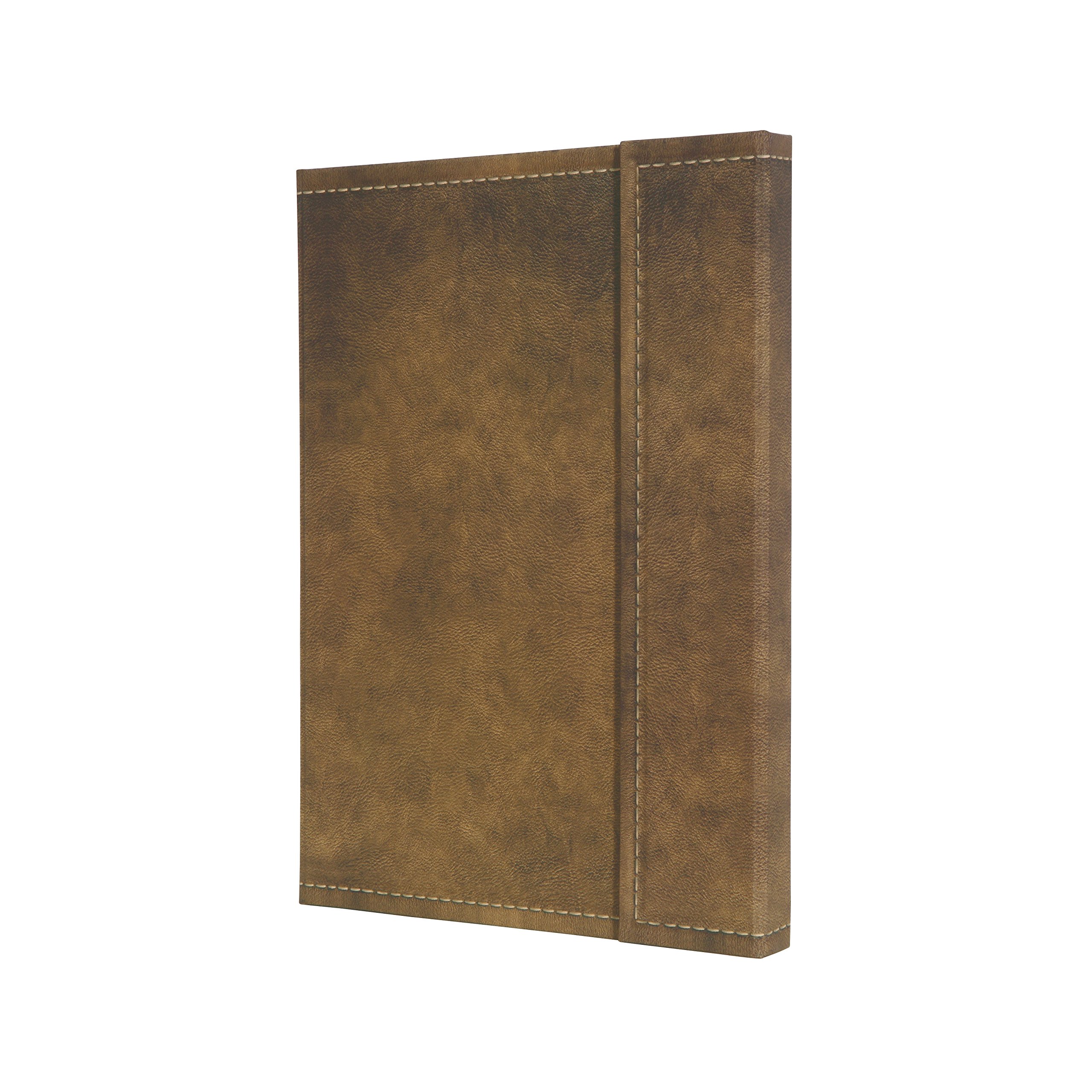 Sigel Vintage Hardcover Graph Notebook with Magnetic Closure, Brown, A5 Journal Size (SGA5VMS-BR)