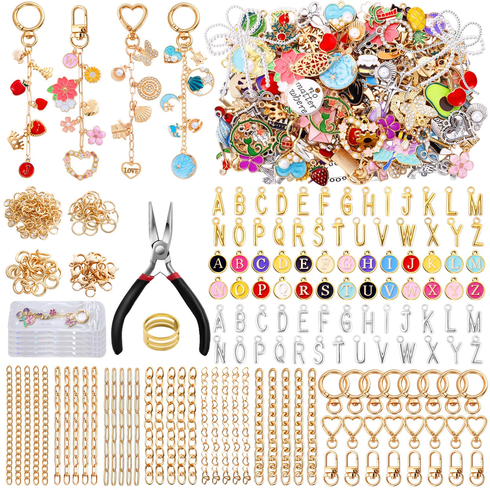 Amazon.com: Wurosi 544Pcs Charms Lip Gloss Keychain Making Kit