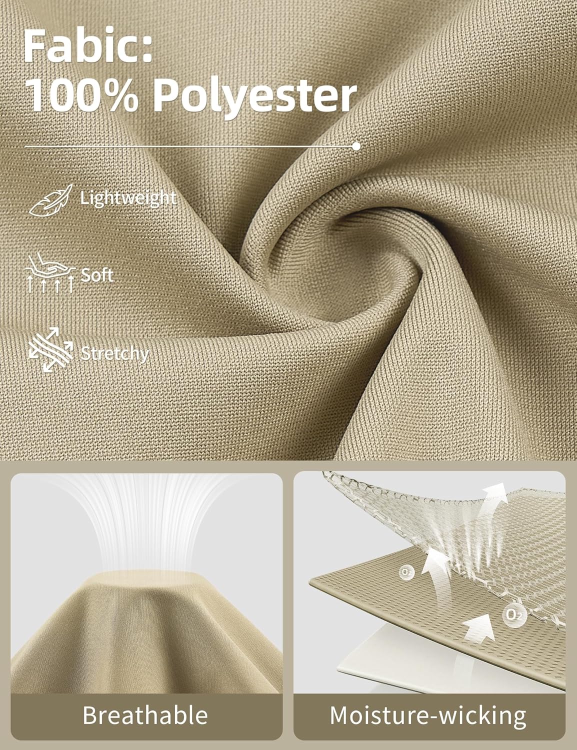 Idtswch Mens Big and Tall Full Elastic Waist Pants Stretch Slacks Casual with Zipper Fly and Pockets - Image 5