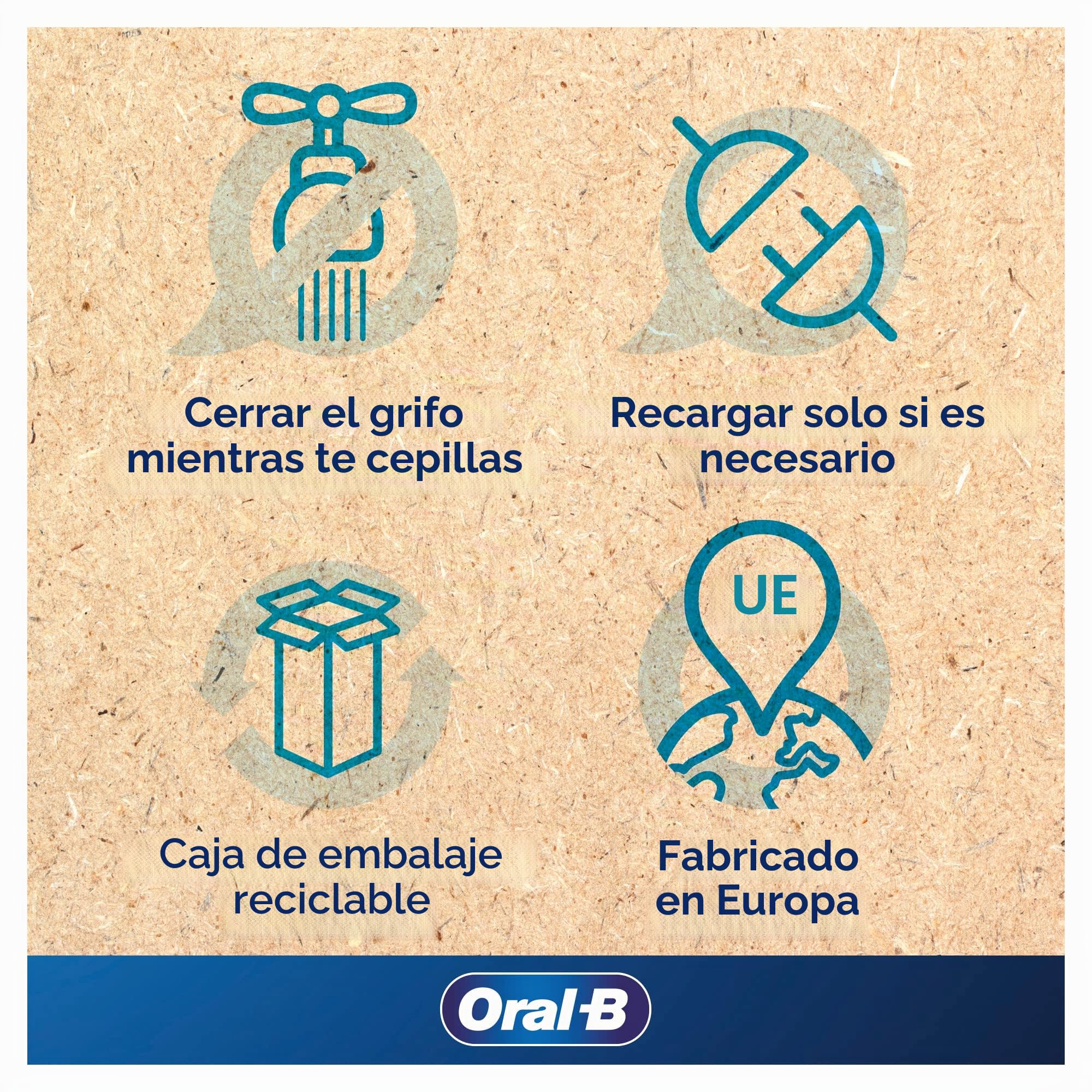 Oral-B PRO 1 Color blanco - Cepillo de dientes eléctrico (Batería, Carga)