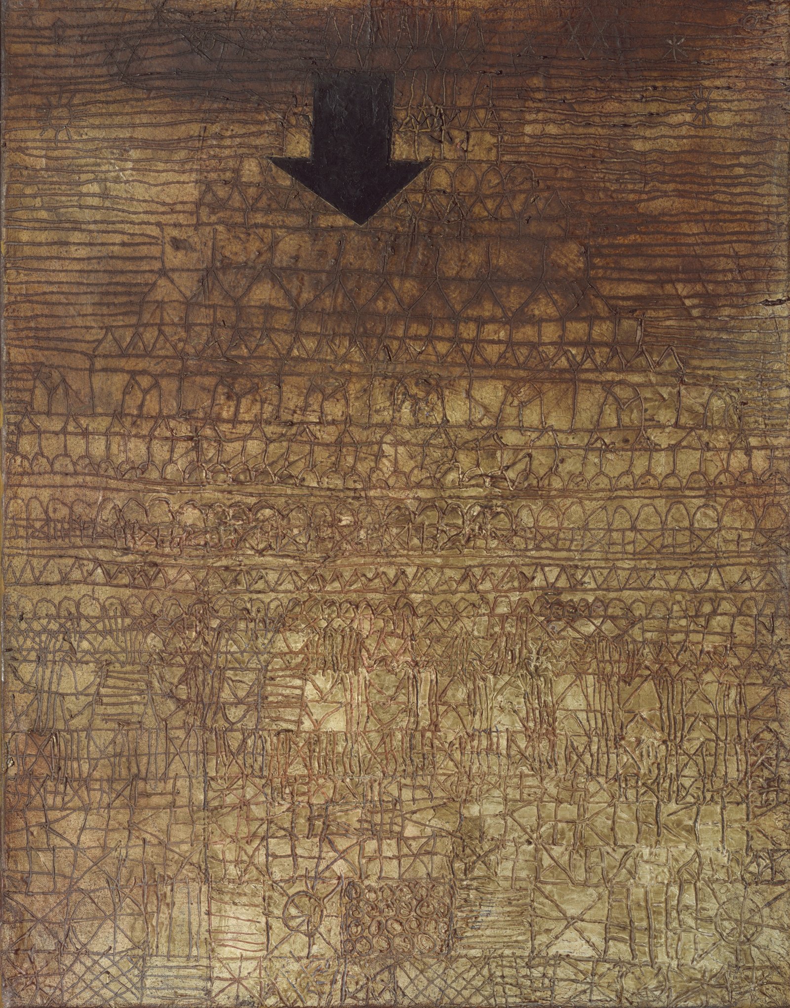 Póster de Paul Klee Stricken City II pequeño en papel mate decorativo sin enmarcar