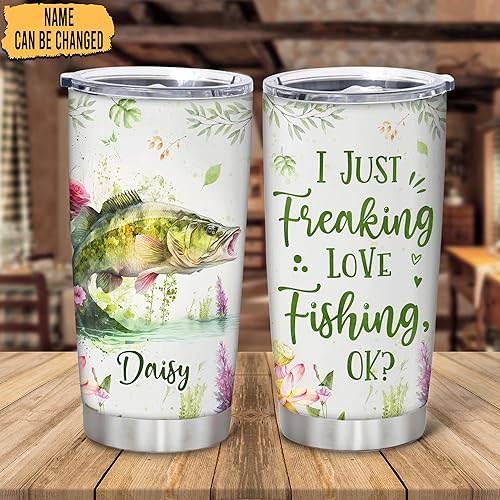 Miniatura 2 de Hyturtle Vaso de pesca personalizado para mujeres, regalos de cumpleaños y Navidad para amantes de la pesca, regalos de pesca, regalos para amantes