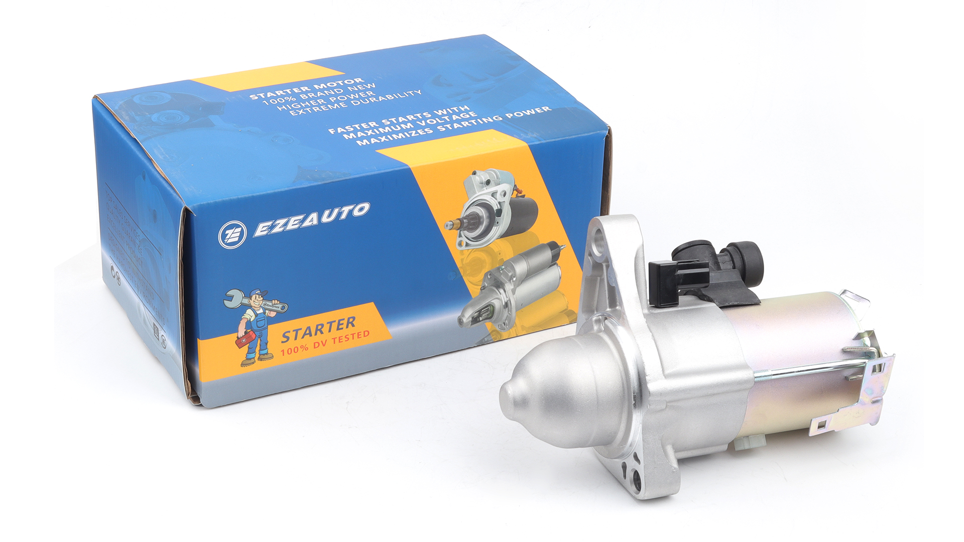 Image of Ezexpreze 19264 19159 New Starter Motor Replacement for Honda Civic 1.8L 2012-2015, HR-V 1.8L 2016-2022, Acur.a ILX 2.0L 2013 2014 2015 L4 Engine OE#: 31200-R1A-A01 31200-R0A-004 31200-RIA-A11