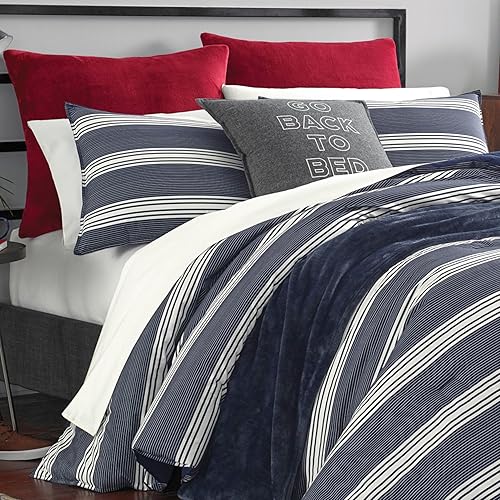 Miniatura 8 de Nautica - Juego de edredón TwinTwin XL, ropa de cama de algodón reversible con funda a juego, peso medio para uso durante todo el año, artículos