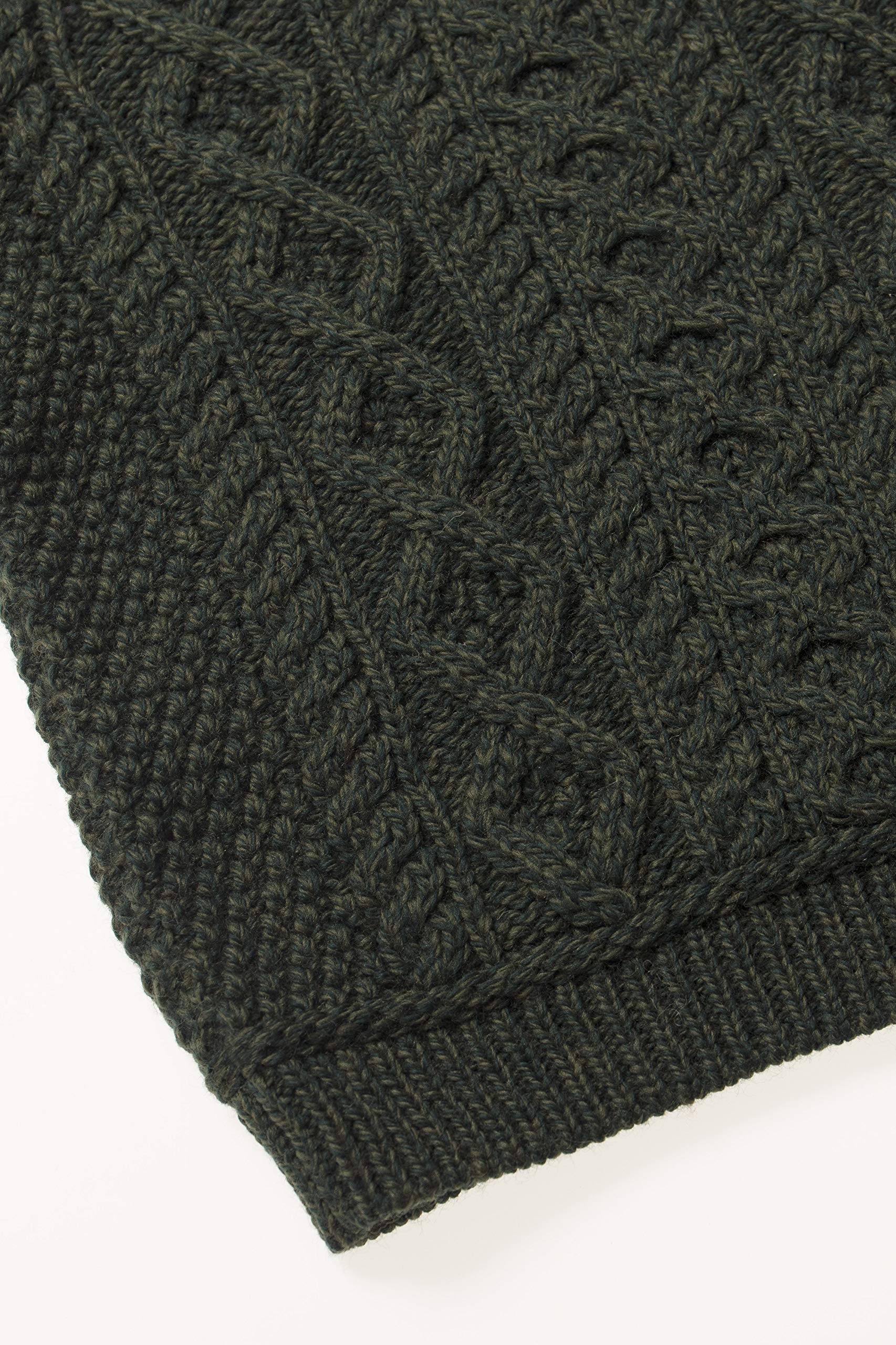 Aran Crafts Jungen Irish Cable Strickpullover mit halbem Reißverschluss (100 % Merinowolle)