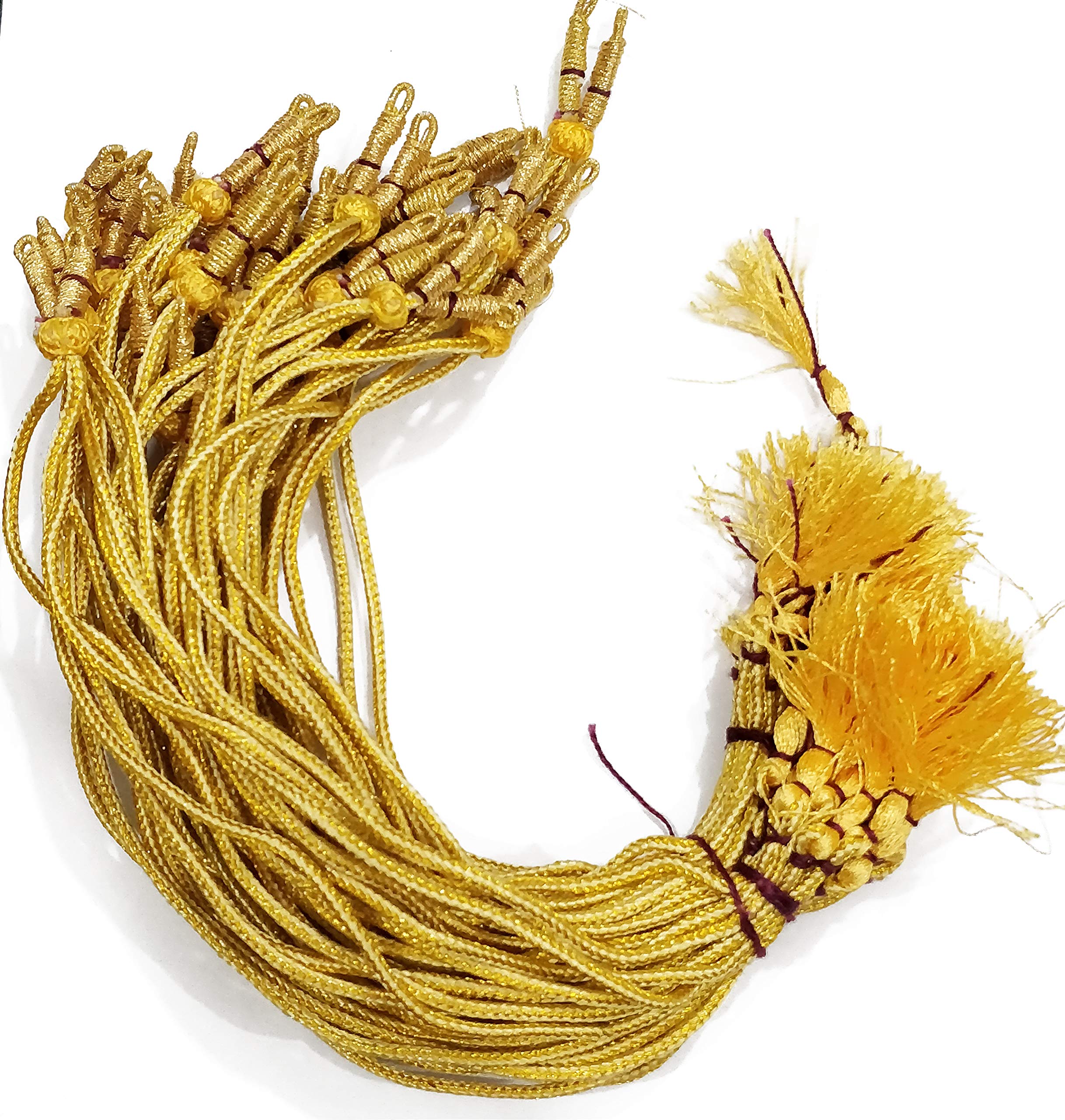 Excellentcrafts 12 inch Golden Zari Thread Braided Dori Necklace with Cream Silk Thread Tassel for Women (B086RMCJMS) Amazon Price History, Amazon Price Tracker