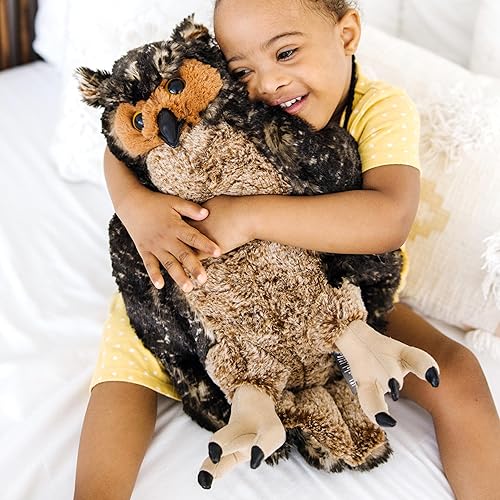 Miniatura 2 de Peluche de búho gigante Melissa  Doug muy realista 17 pulgadas de alto