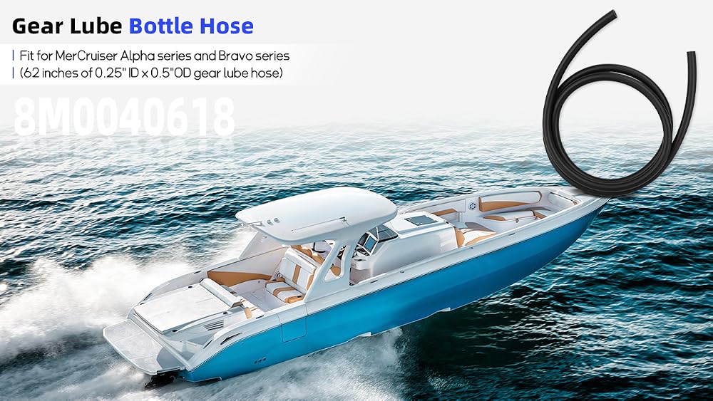 8M0040618 Marine Oil Lube Reservoir Hose Fit for MerCruiser, Replacement 32-8M0040618 32-1940971, Lube Rubber Hose — 사진 7