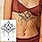 6 Sheets FANRUI Black Henna Temporary Tattoos For Women Lace Mehndi Mandala Flower Tatoos Ink Large Waterproof Lotus Fake Jewelry Pendant Butterfly Tattoo Stickers Kit Wedding Dreamcatcher Feather