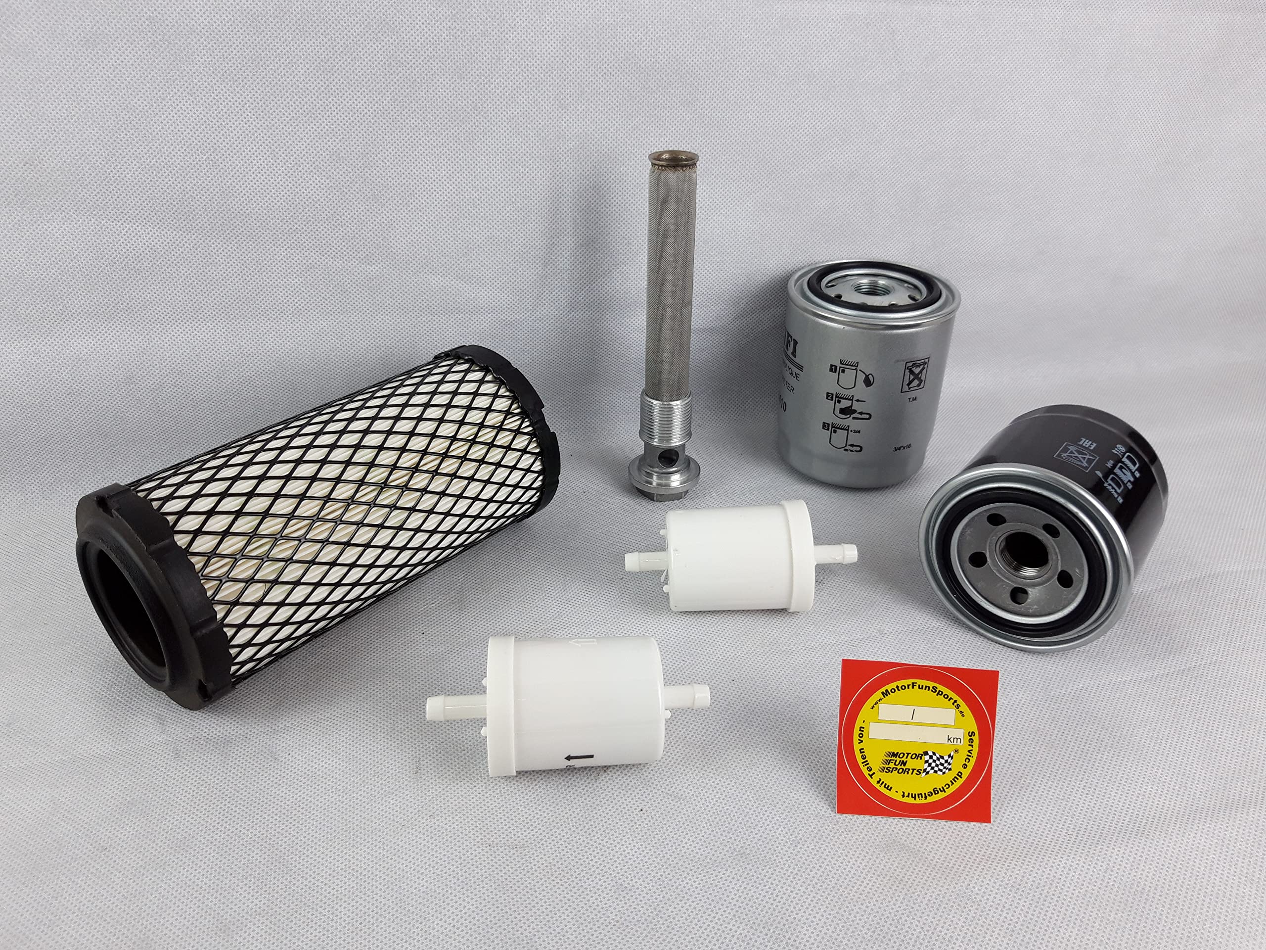 Lot de filtres (grand) compatibles avec les filtres à huile Kubota BX 2200D, filtre à air, filtre à carburant, filtre hydraulique