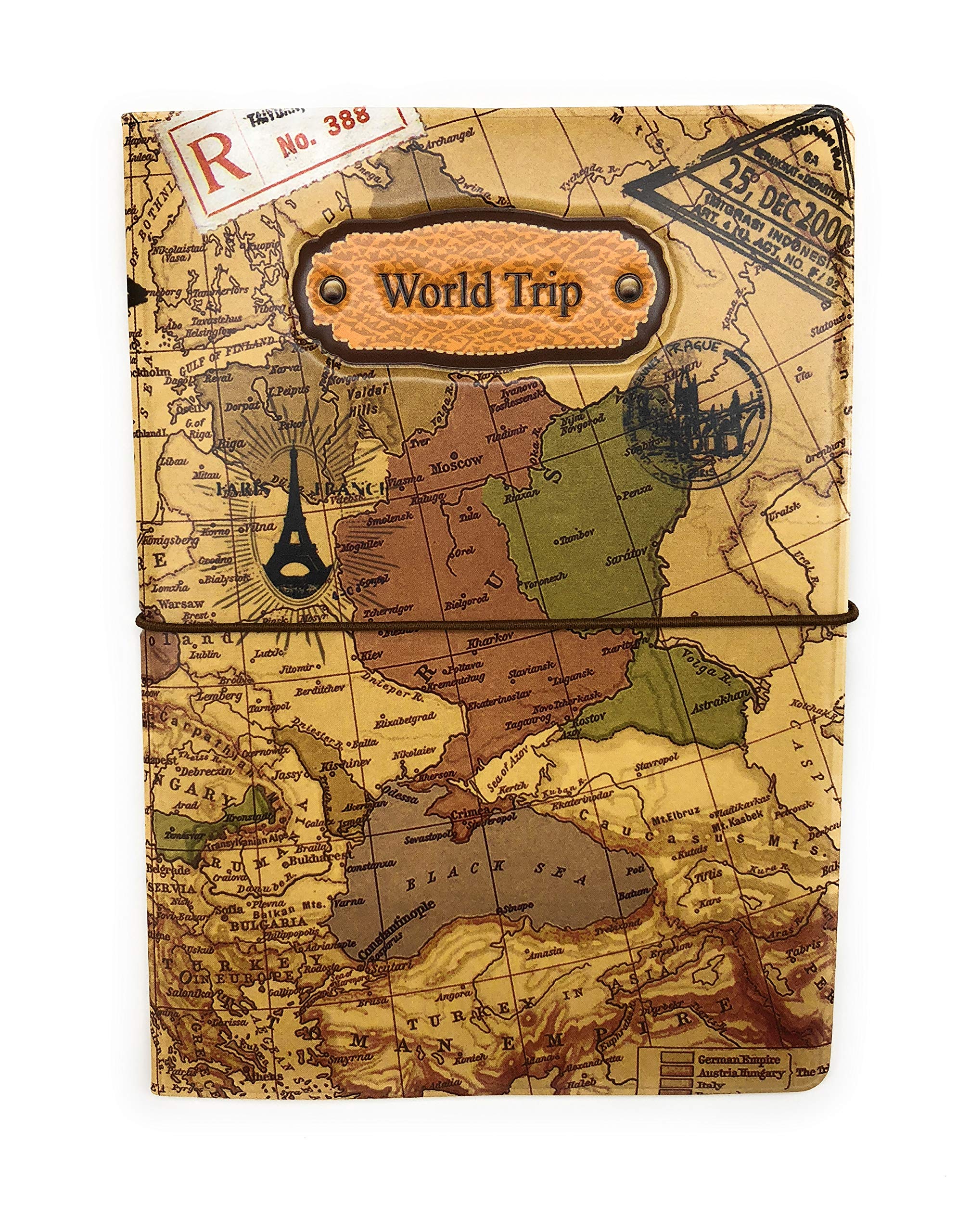 Passport Holder Cover Case - World Map - Waterproof