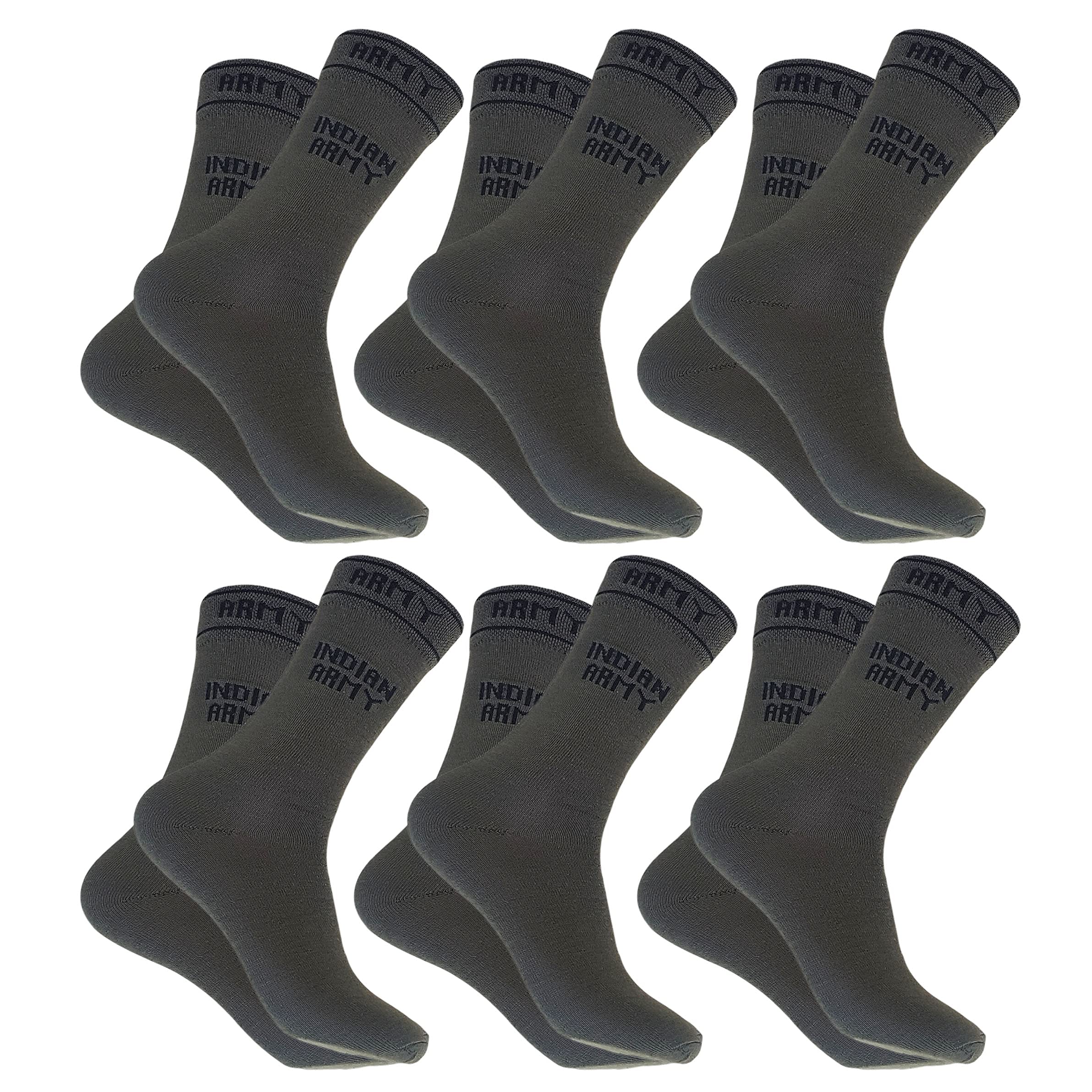 Men's Organic Cotton Indian Army Full Length Calf Socks (Mehndi, Free Size) - Pack of 6 Pairs-picture-48