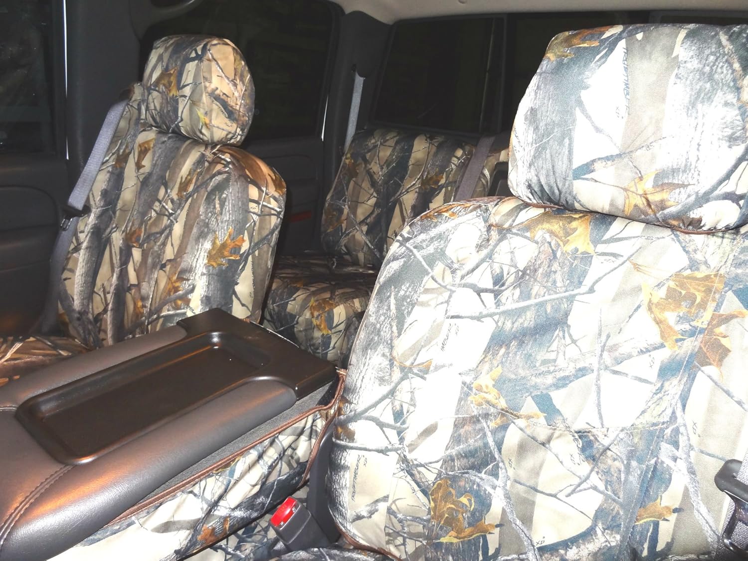 Durafit Seat Covers | Made to fit 2003-2006 Chevy Silverado LT Double Cab Front and Back Seat Cover Set | Front 40/20/40 Split Seat and Rear 60/40 Split Bench Seat | XD3 Camo Endura
