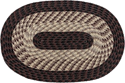 Vista 17 de Alfombra reversible resistente al moho y a las manchas de la colección Better Trends Alpine Braid, duradera y resistente a las manchas, 100% Borgoña