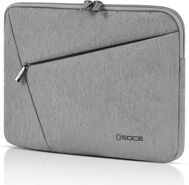 OSOCE Laptop Sleeve Compatible for 13.3-Inch Laptop Case Tablet iPad Tab Compatible with Matebook D14 and MacBook Air Waterproof Shock Resistant Bag Laptop Case, 13.3 inch, 1.0 Gray