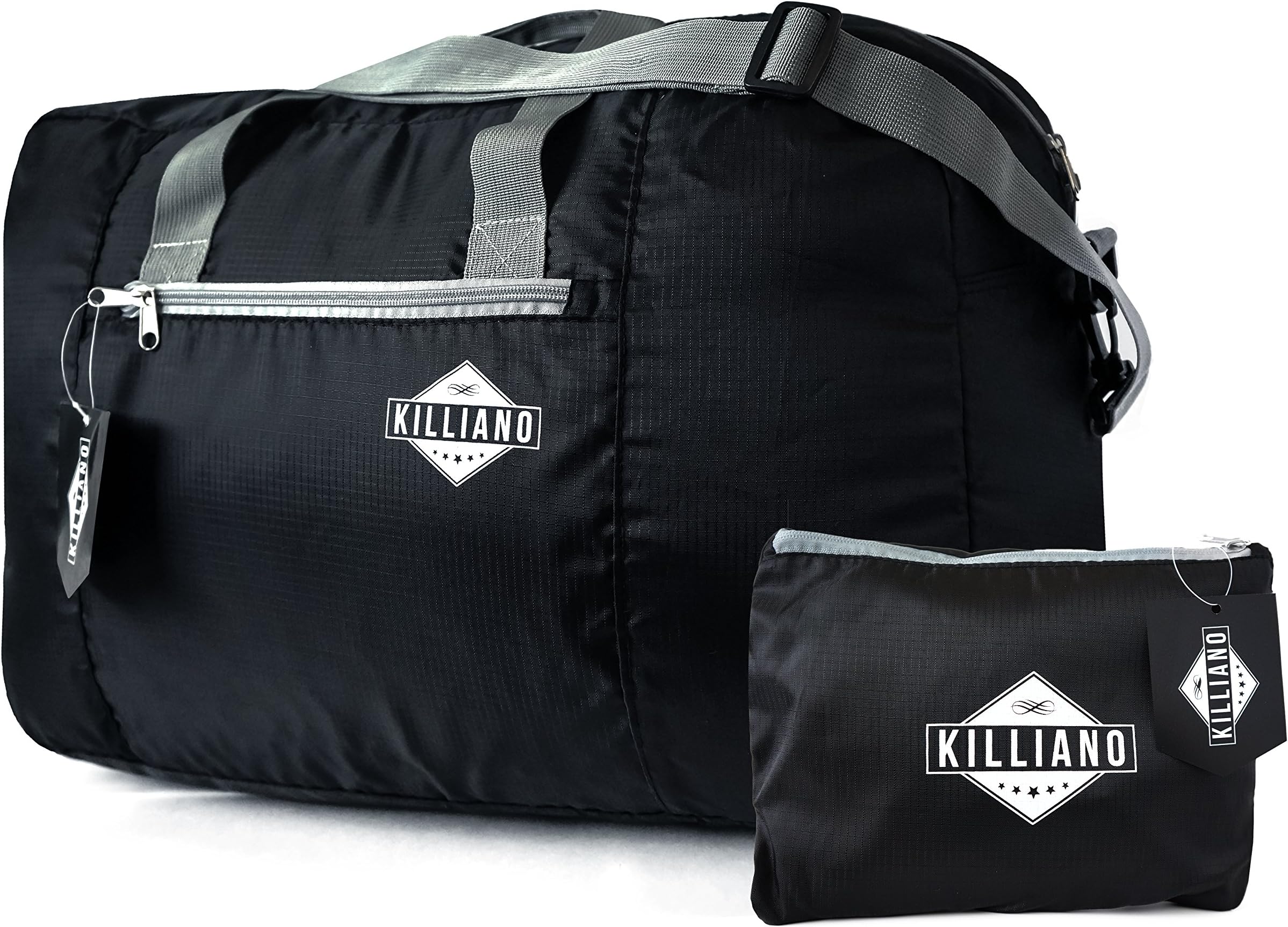 Killiano Foldable Gym Duffel Bag - Premium Quality Lightweight Carry On Luggage or Gym Bag