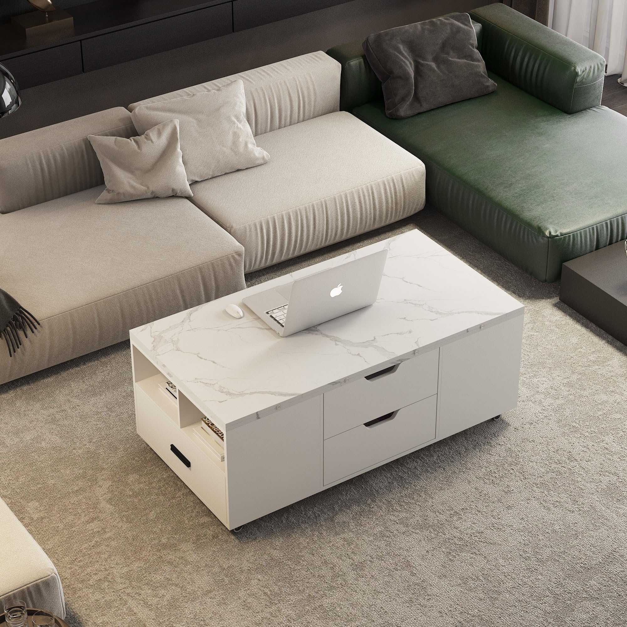 Amazon.com: KEIKI Expandable Desktop Lift Top Nesting Coffee Table
