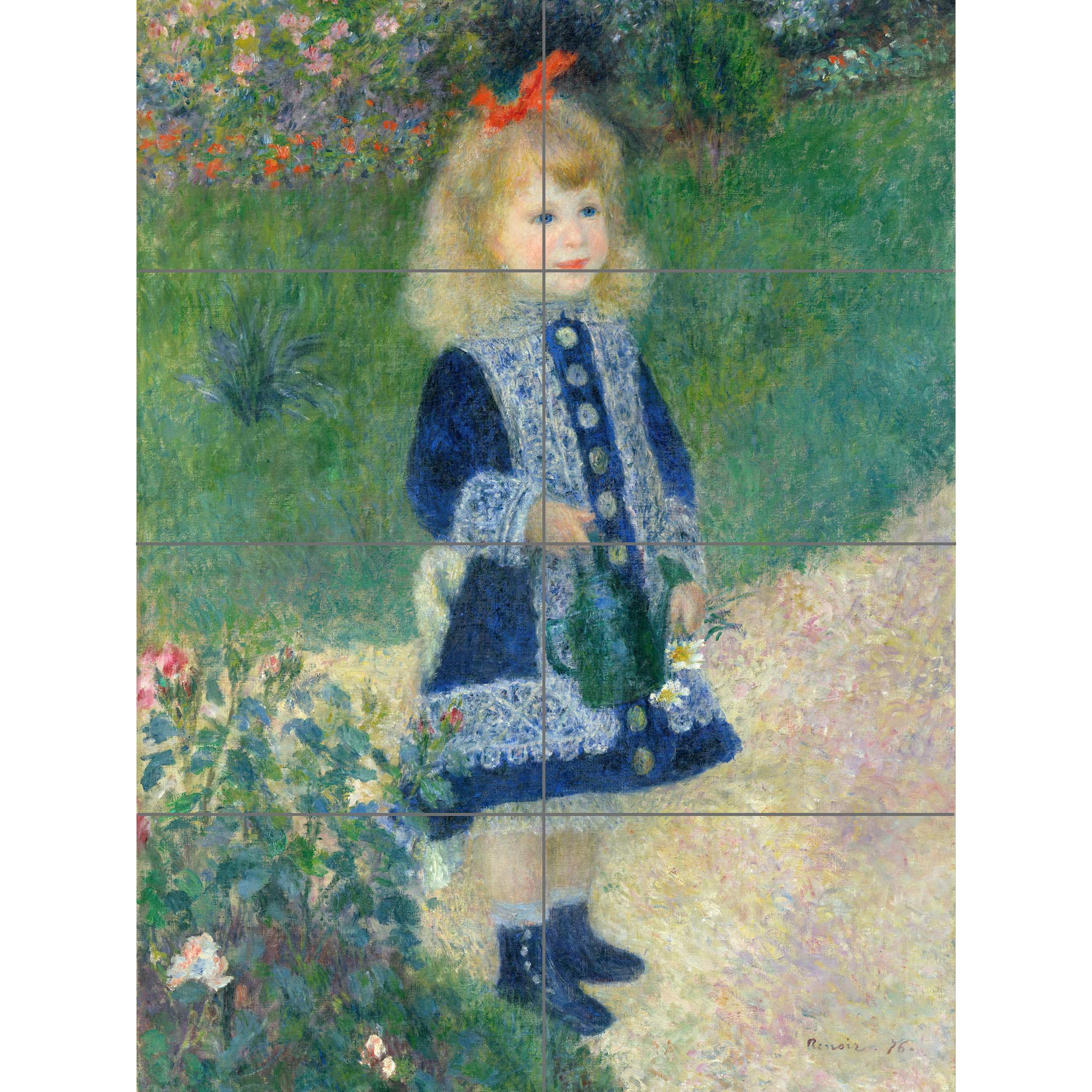 Artery8 Auguste Renoir A Girl With A Watering Can XL Giant Panel Poster (8 Sections)