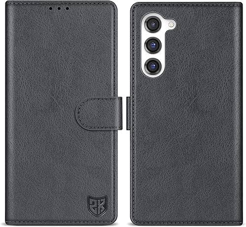 Miniatura 1 de ZZXX Funda tipo cartera para Samsung Galaxy S23 con bloqueo RFID, ranura para tarjetas, función atril, cierre magnético, funda protectora de cuero