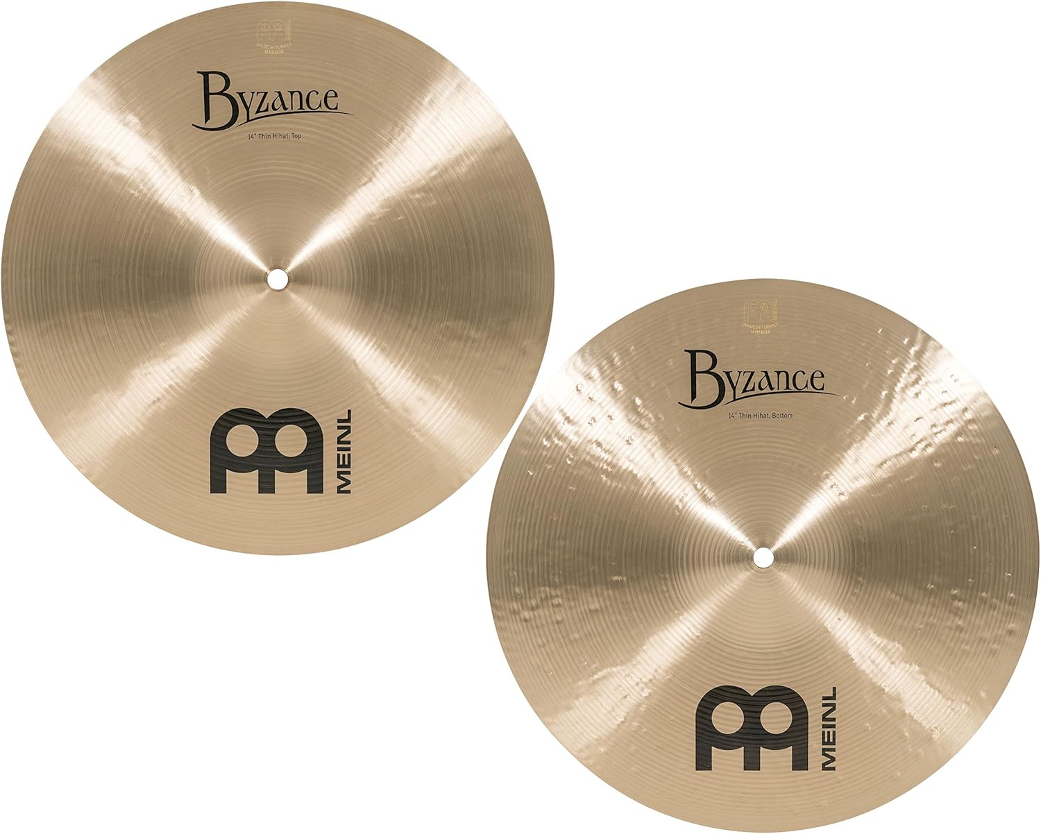 Meinl Cymbals B14TH Byzance 14-Inch Traditional Thin Hi-Hat Cymbal Pair (VIDEO)
