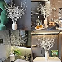 Vista 6 de 10 piezas de ramas de sauce rizado realistas para jarrones altos, ramas artificiales, ramitas flexibles, 78 cm de ramas falsas, flores secas, tallos