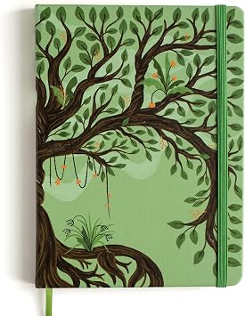Rileys & Co Notebook Journal for Writing 8 x 6 Inches, Hardcover Daily Journaling Diary - 240 Lined Pages - Compact Notebook for Women, Men, Kids, Work and Travel Tree of Life