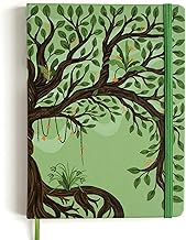 Rileys & Co A5 Notebook with 240 Pages, A5 Notebook, 8 x 6 inch Hardcover Tree of Life Notebook, Sketching and Drawing Notebook, Travel Journal to Write for Him and Her (Lined)