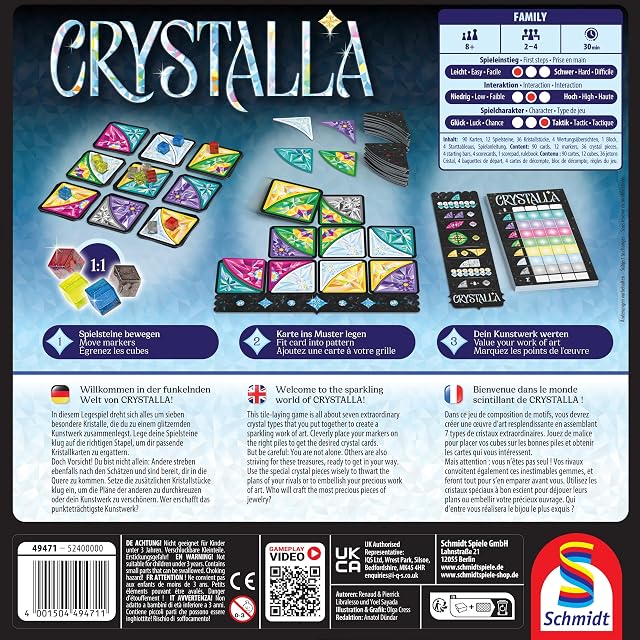 Foto 2 de 7 de Schmidt Juegos 49471 Crystalla - Juego Familiar de táctica