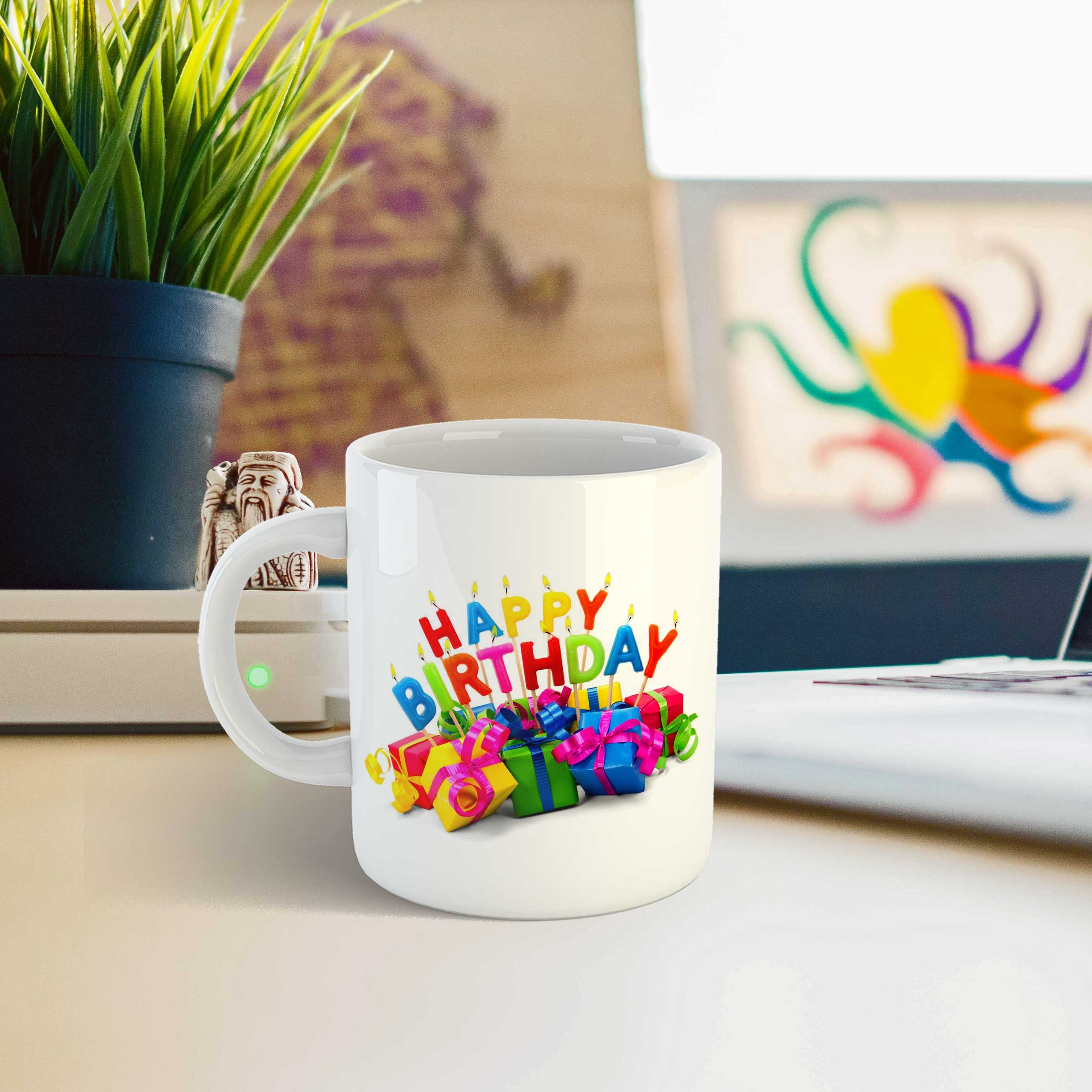 Gen7 Happy Birthday Gift | Graphical Coffee Mug | 350ml Ceramic | Printed Coffee Mug 1