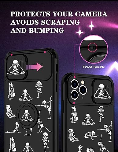 Miniatura 9 de Goocrux Funda 2 en 1 para iPhone 15 Pro Max con flores florales para mujeres y niñas, bonita funda femenina con diseño de flores doradas con