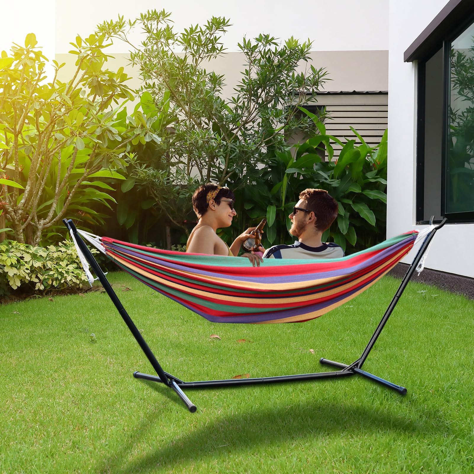 Giardino Sedia Amaca Con Supporto Amaca Pieghevole ANYOO AMACA DA