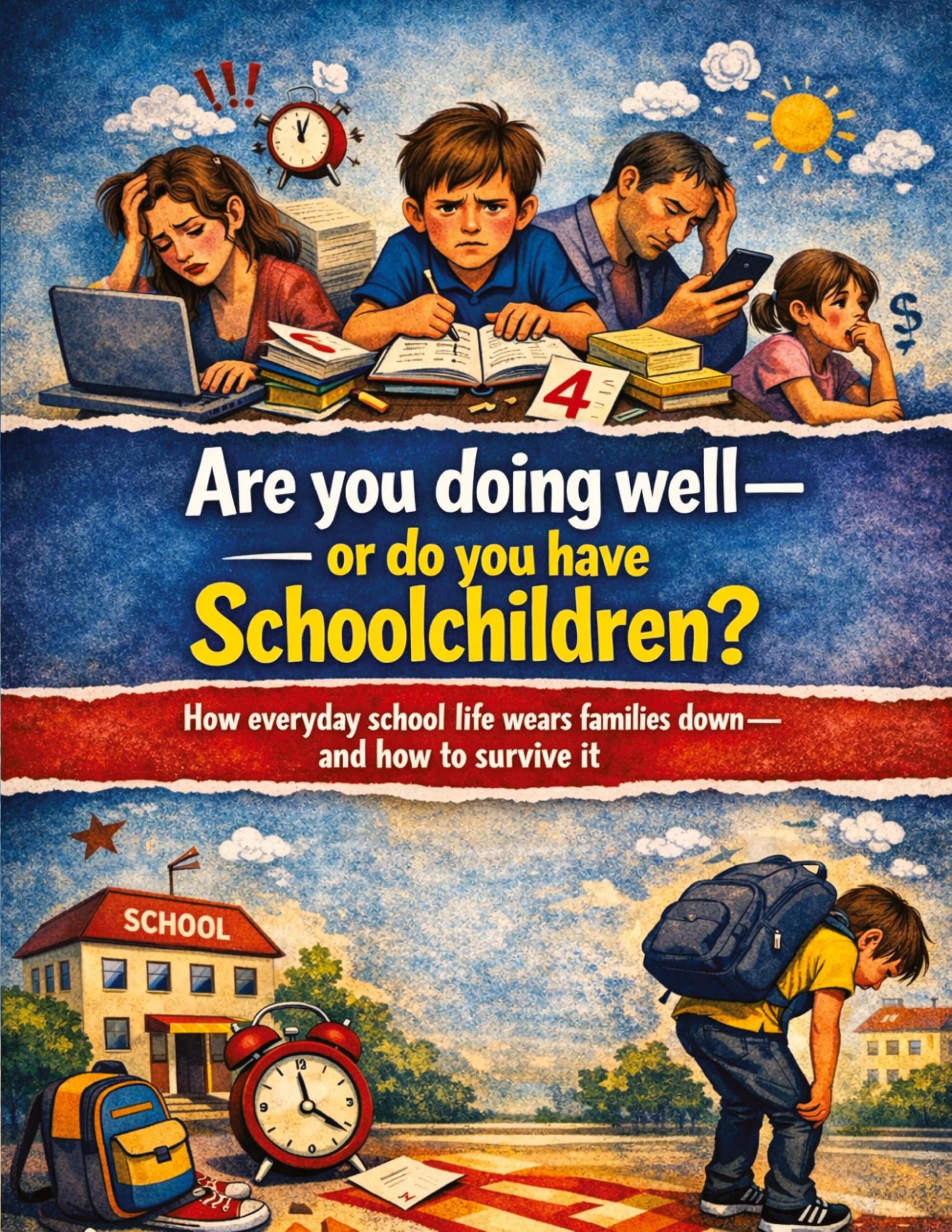 Are you doing well - or do you have schoolchildren?: How everyday school life wears families down - and how to survive it