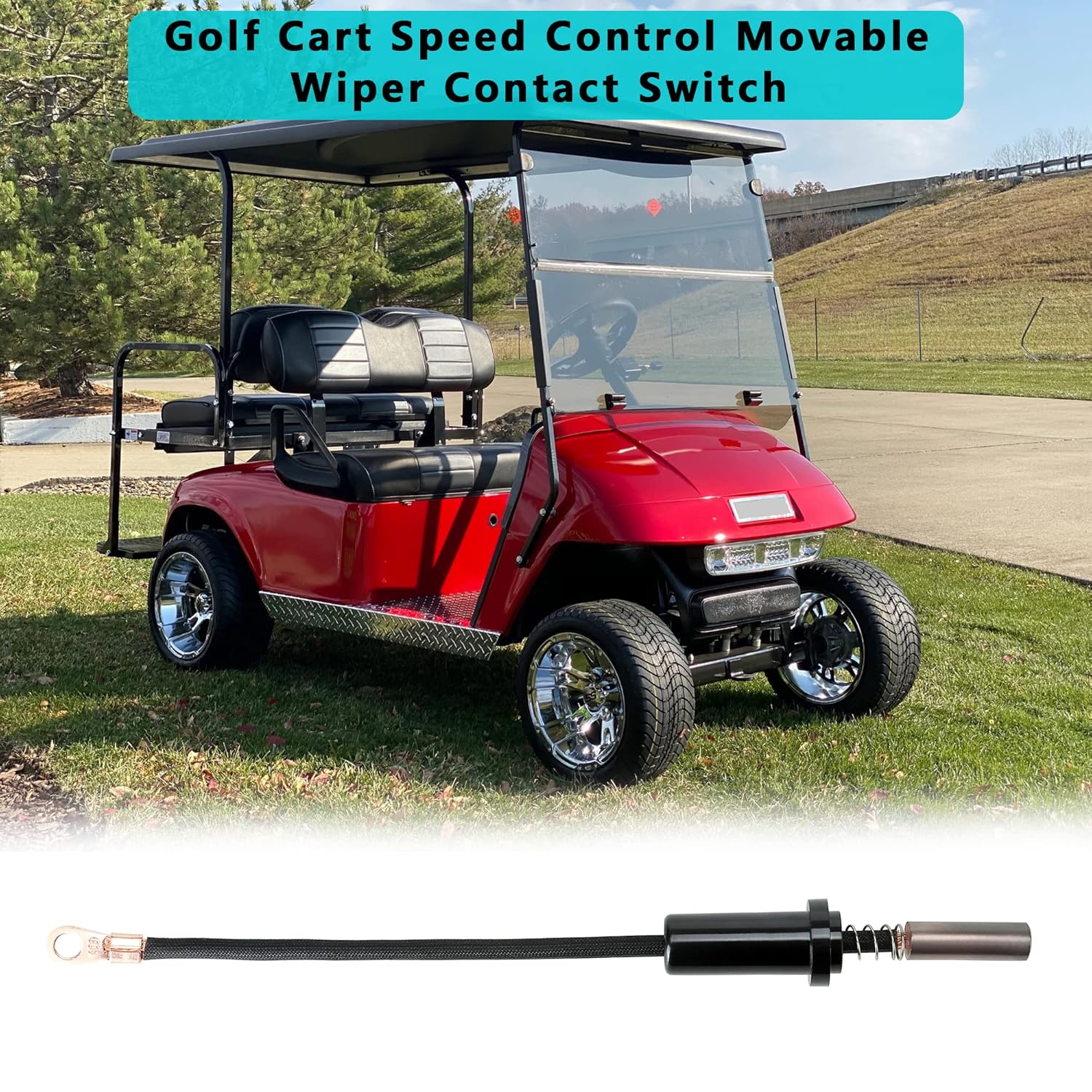 10L0L Golf Cart Speed Control Movable Wiper Contact Switch for 1982-1993 EZGO Marathon X-440 X-444 Electric OEM 17504G1 17504G2 17504-G1 17504-G2