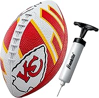 Vista 18 de Franklin Sports NFL Team Footballs - Rubber Youth Mini Balls for All Teams - Kids 8.5" Football + Air Pump Sets - Official NFL Licensed