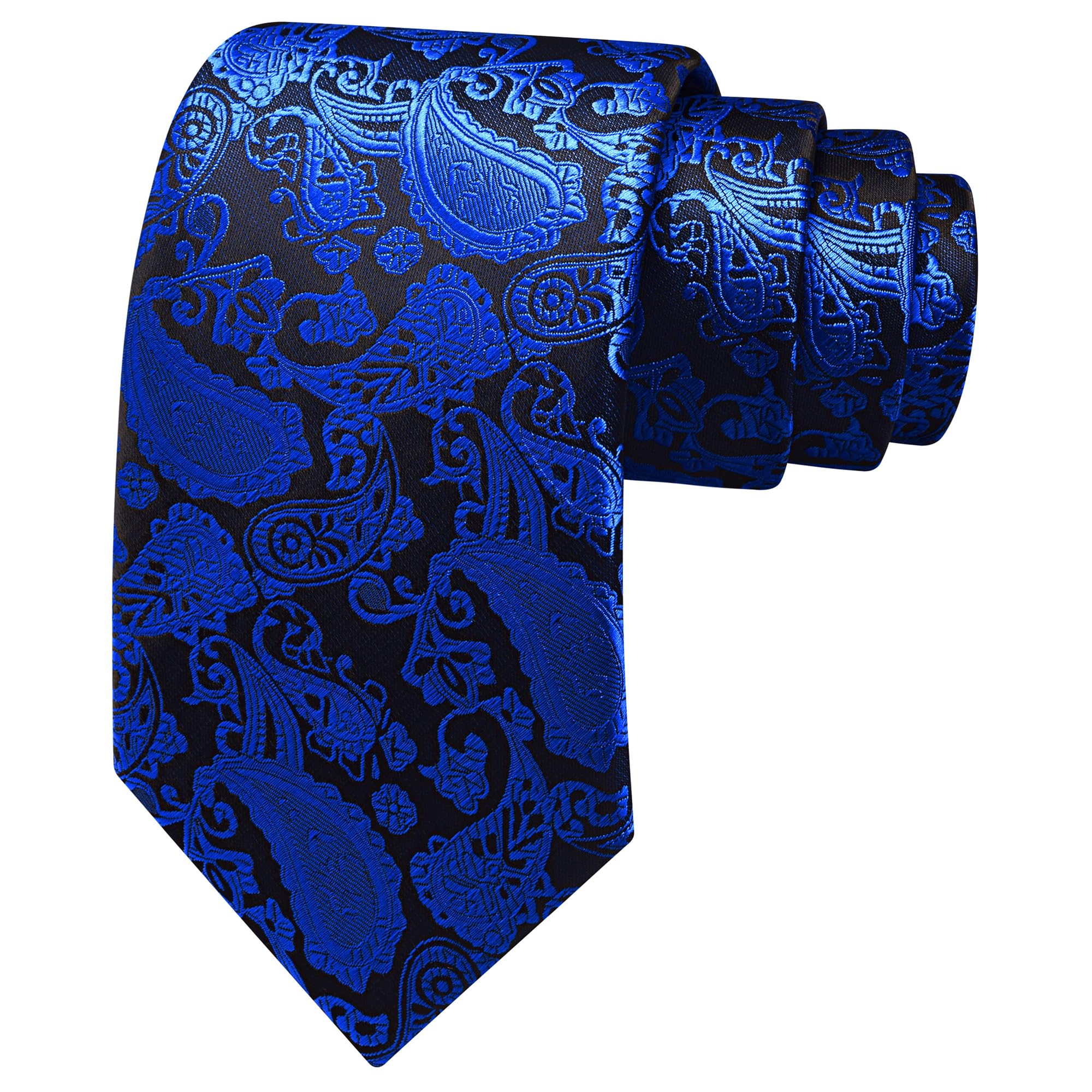 GUSLESON 3.15"(8cm) Fashion Paisley Ties Mens Woven Jacquard Necktie for Wedding