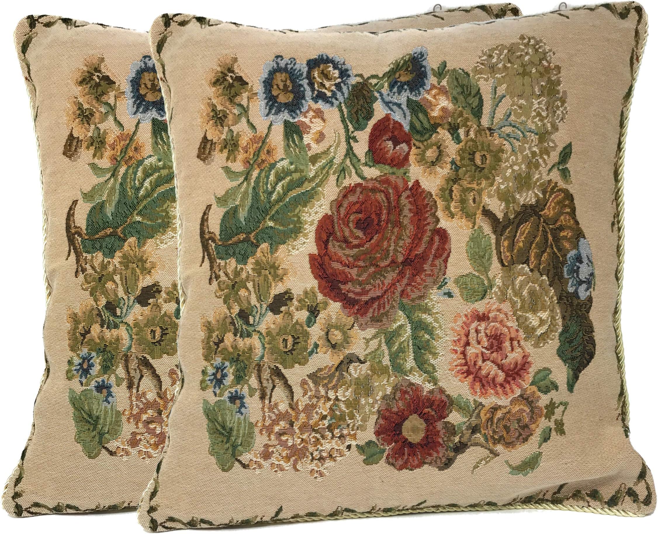 Tache Home Fashion Morning Meadow Pillow Cover, 2 Pieces, 2 Count
