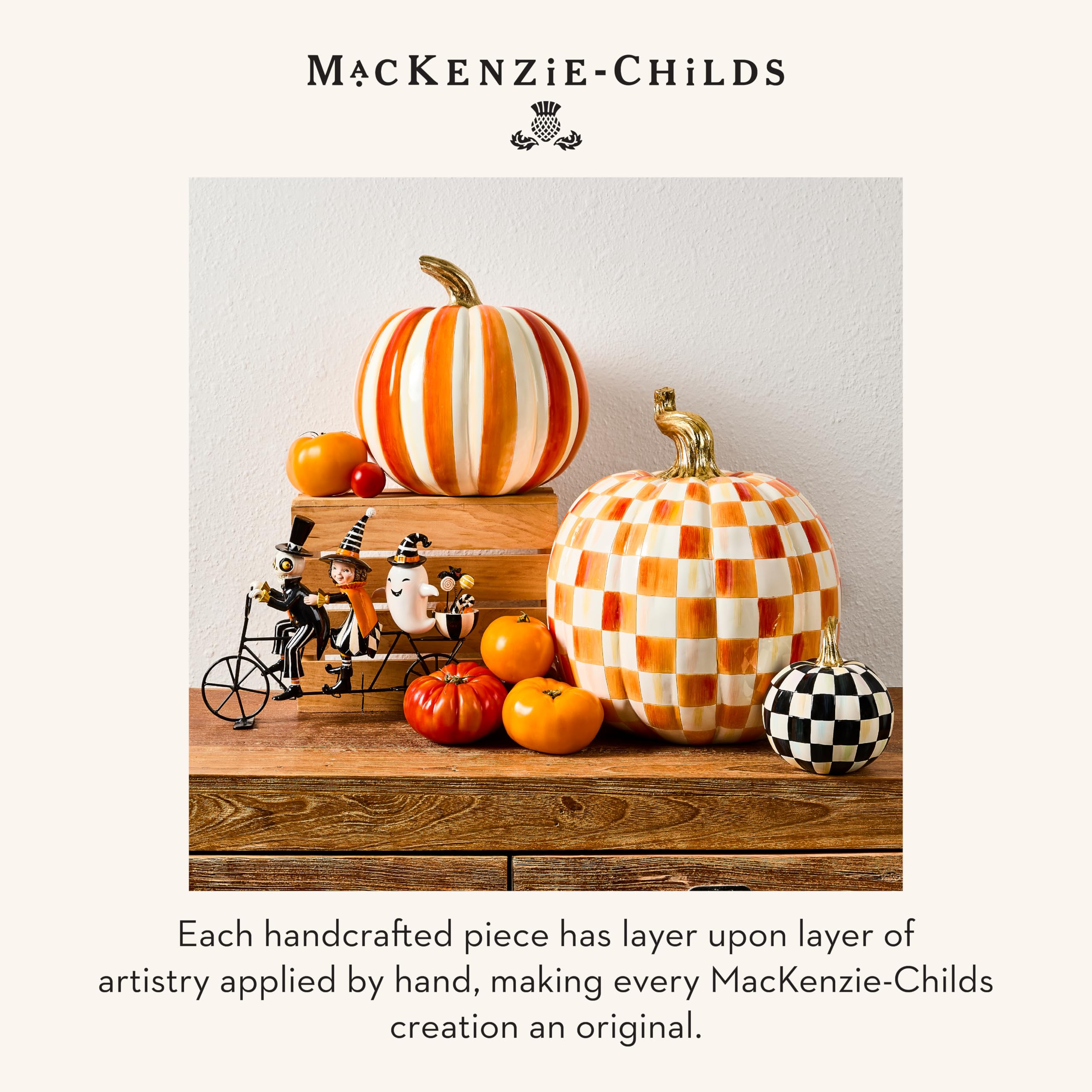 Amazon.com: MACKENZIE-CHILDS Illuminated Jack-O'-Lantern, Small