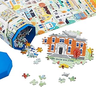 Hallmark Gilmore Girls 1,000-Piece Jigsaw Puzzle (Stars Hollow Map) Gift for Christmas, Birthdays, Mother's Day, Valentine's Day