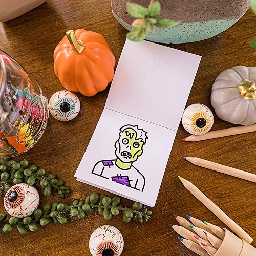Miniatura 4 de A Brighter Year "The Original Adult Mini Coloring Book" - Edición de Halloween - Tamaño de bolsillo de 3 x 3 pulgadas, 50 páginas, encuadernación