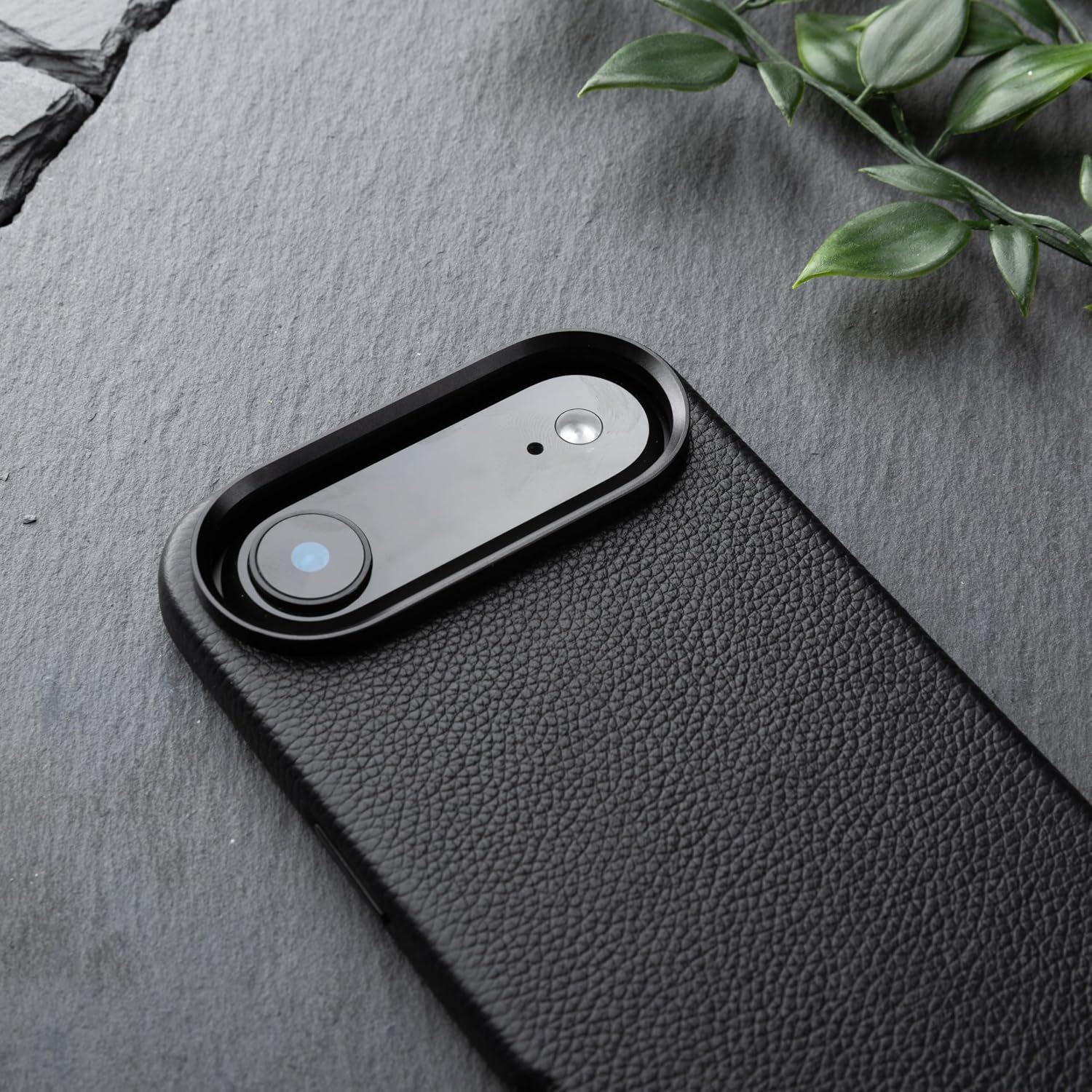 Snakehive Leather Case for iPhone Air - Slim Protective Case - MagSafe Compatible - Dappled Black