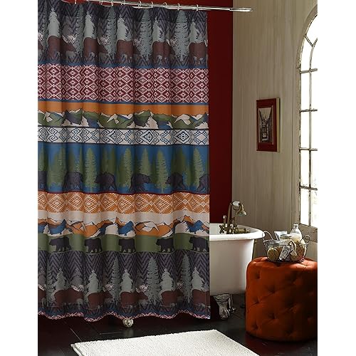 Cabin Shower Curtains Amazon Com
