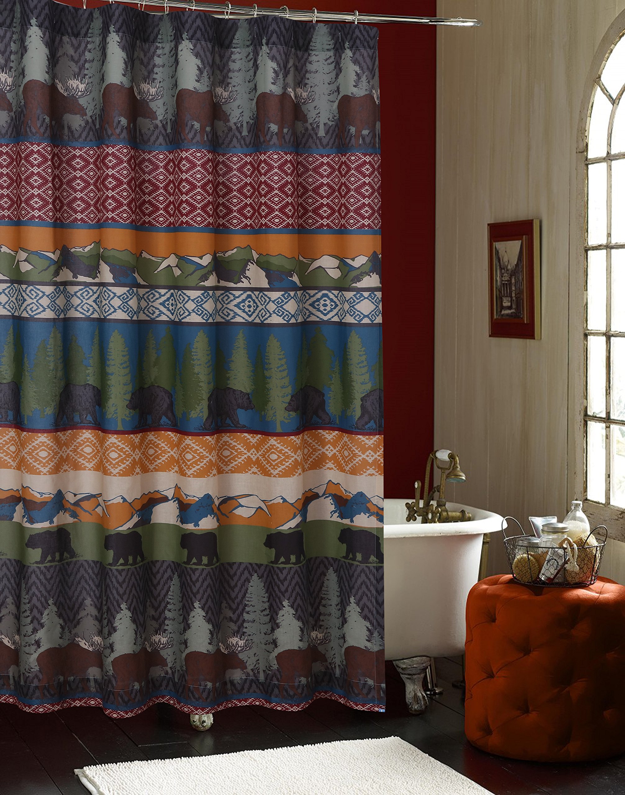 Cabin Shower Curtains Curtains & Drapes