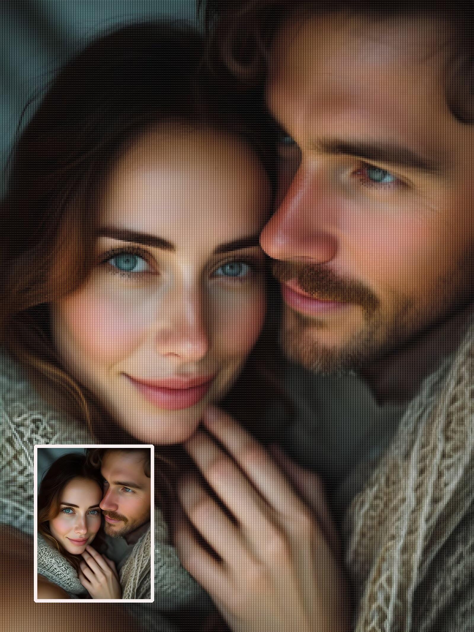 Diamond Painting Personalizzato, 5D DIY Diamond Painting Kit Completo Personalizzato, Kit per Pittura Diamante Personalizzati Con Foto, Mosaico Personalizzata Regalo per Arte Domestica 60x60cm L-277