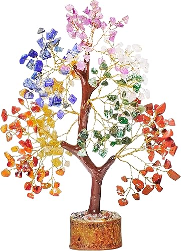 Miniatura 8 de Árbol de 7 chakras, árbol de la vida de cristal, decoración de habitación astética, árbol de Feng Shui, piedras de chakras, cristales y piedras,
