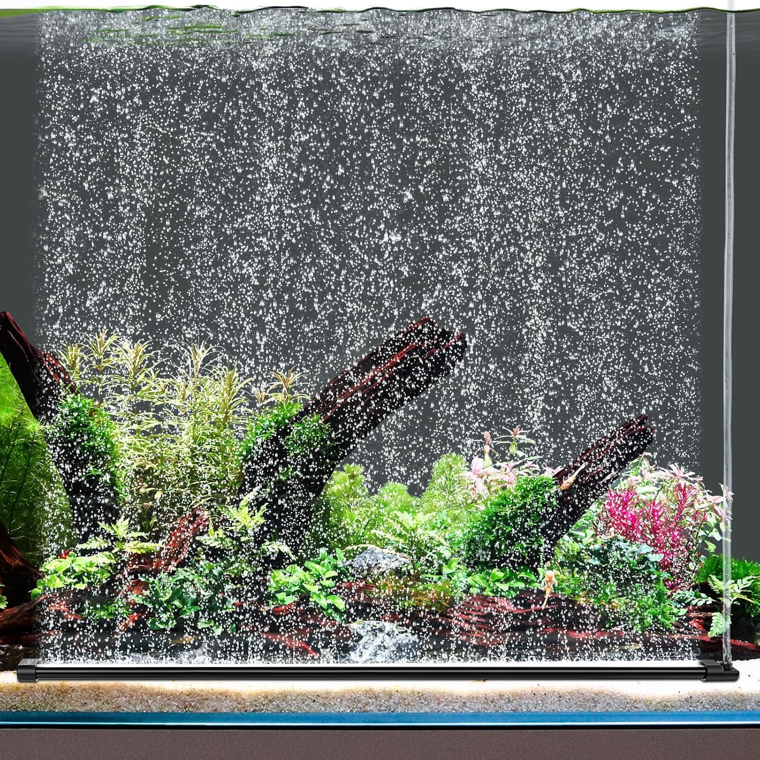 hygger Aquarium Bubble Curtain Wall, Quiet Fish Tank Air Stone with Accessories, High Dissolved Aquarium Bubbler Oxygen Diffuser Decoration for Freshwater & Saltwater